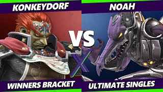 SX 538  Konkeydorf Ganondorf Vs Noah Ridley Smash Ultimate  SSBU [upl. by Quiteria]