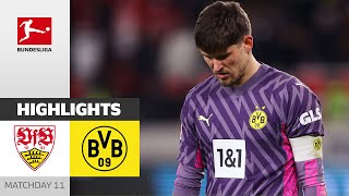 VfB Stuttgart  Borussia Dortmund 21  Highlights  Matchday 11 – Bundesliga 202324 [upl. by Elleirb]