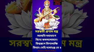 Saraswati pronam montro 1  Saraswati pujar Pushpanjali mantra  মা সরস্বতীর প্রণাম মন্ত্র  সরস্বতী [upl. by Daub]