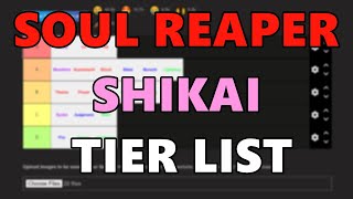 UPDATED Soul Reaper Shikai Tier List  Type Soul [upl. by Icyak]