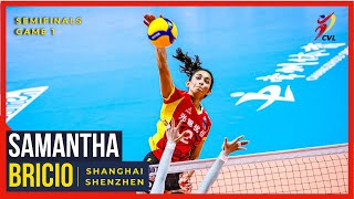 Samantha Bricio  Shanghai vs Shenzhen  Semifinal 1  China Volleyball League 202223 [upl. by Barron]