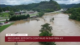 Recovery efforts continue in eastern Kentucky in Breathitt County [upl. by Seavir]