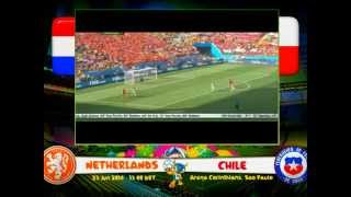 Olanda Cile 20 Highlights Mondiale Brasile 2014 [upl. by Ephraim]