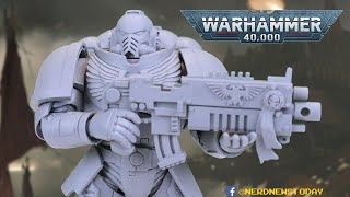 McFarlane Toys Warhammer 40K Space Marine Primaris Intercessor Artist Proof Figure Review [upl. by Hereld231]