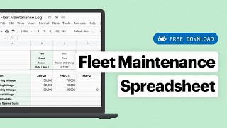 Creating a Fleet Maintenance Spreadsheet w Free Template  Fleet Management Tools [upl. by Femi]