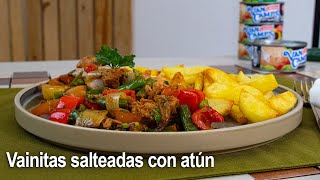 ¿Cómo preparar Vainitas salteadas con atún [upl. by Kimbell]