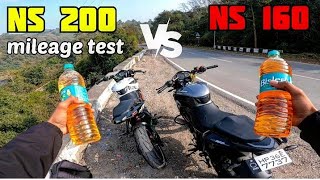 mileage test ns200 vs ns160 [upl. by Llenad]