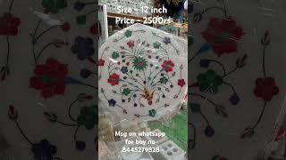 MAKRANA MARBLE DECORATIVE PLATES WITH MOTHER OF PEARL INLAY WORK ART  SHREE JI STONE CRAFT AGRA [upl. by Oznole220]