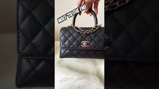 Chanel Coco Handle Extra Mini  Chanel Small Coco Handle shorts luxurybag [upl. by Nosreg]