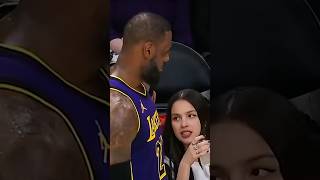 LeBron FLIRTS with Olivia Rodrigo 👀 [upl. by Alesiram585]