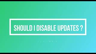 Easy Ways To Disable Updates On Window 10 [upl. by Elata]