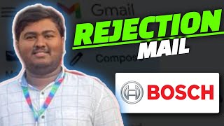 bosch interview experience  rejection mail bosch [upl. by Ellered]