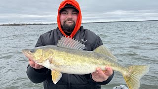 Green Bay Prespawn Walleye Fishing Oconto [upl. by Mountford]