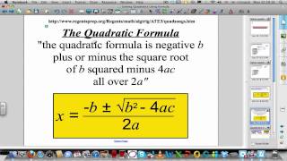 Solving quadratic equations using the quadratic formula [upl. by Oileduab]