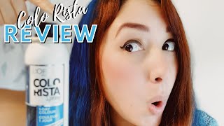 LOREAL COLORISTA 1 DAY SPRAY REVIEW BLUE HAIR [upl. by Digirb138]