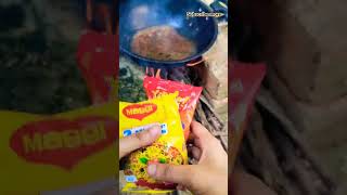 How to make Maggi at home with soil stoves desi look gao seenmaggi make viral shorts [upl. by Yanetruoc]