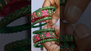 💕 Unique handmade Silk Thread Bangles episode 1 💕gmgiftsgallerysilkthreadbangleshandmadediy [upl. by Erdua]