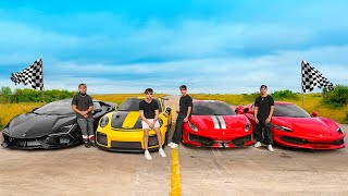 WE RACED Lamborghini Revuelto vs Ferrari 296 vs Porsche GT2 RS vs Ferrari 488 Pista [upl. by Oiracam]