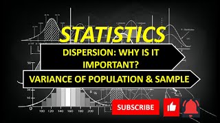 Why Dispersion is important  How to Calculate Variance for Population amp Sample  Ungrouped data [upl. by Nyrb]