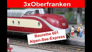 3x Oberfranken 92  Alpen See Express mit dem 601 [upl. by Akilat695]