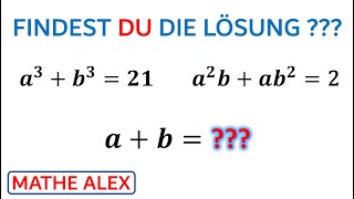 Findest du die Lösung  Binomische Formeln  Algebra  Gleichungssysteme lösen  Mathe Alex [upl. by Aketal]