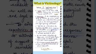 What is Victimology Meaning of victimology notes [upl. by Papageno]