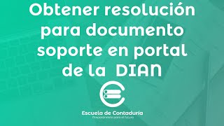 Sacar Resolucion Documento Soporte DIAN [upl. by Gnohc]