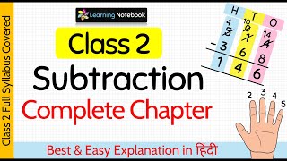 Class 2 Maths Subtraction Complete Chapter [upl. by Kolva270]