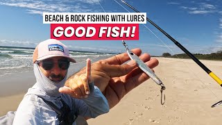 Beach Lure Fishing  Nice Session Catching A Very Good Fish  Fish On [upl. by Gran]