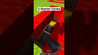 5 Minecraft Starter Farms 👨‍🌾 minecraft [upl. by Spielman]