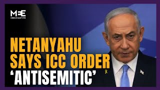 Netanyahu says ICC decision of arrest warrants ‘antisemitic’ [upl. by Ahsemo]