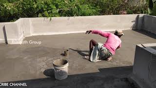 Roof Top Waterproof Plastering using Cement and Sand in India [upl. by Retsev]