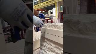 Chisel marble paving process Good tools and machinery make work easy [upl. by Lavro]