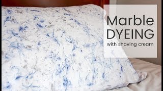 How to Dye Fabric Marble Dyeing with Shaving Cream [upl. by Prichard]