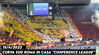 CURVA SUD ROMA IN CASA quotConference leaguequot  As Roma vs Bodo Glimt 1542022 [upl. by Boswell799]