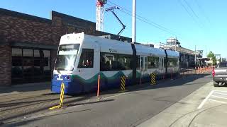 Outbound Tacoma Link Light Rail Brookville Liberty NXT 2002 departs the Tacoma Dome Station [upl. by Bender]