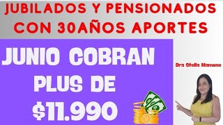 Jubilados y pensionados con la jubilación mínima y 30 años de aportes cobrarán un plus 12000 [upl. by Enom]