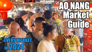 AO NANG MARKET GUIDE ALL THE NIGHT MARKETS n LOCAL MARKETS 2024 KRABI THAILAND STREET FOOD [upl. by Annairdna]