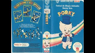 Inicio del VHS quotBugs Bunny y sus amigos Porkyquot  AVHWarner Home Video  1988 [upl. by Wordoow52]