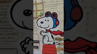 ASMR  Snoopy Theme scrapbooking journal asmr snoopy diary sticker collage vintage paper [upl. by Eissalc223]