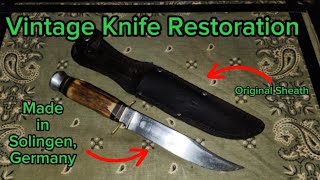 Restoring A Vintage Knife amp Sheath Made in Germany [upl. by Bonnibelle586]