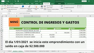 💰 Cómo llevar control de INGRESOS y GASTOS en Excel  Fácil y Rápido [upl. by Gamages]