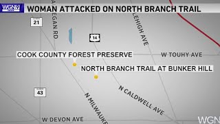 Woman attacked on North Branch Trail in Cook County Forest Preserve [upl. by Ziguard]