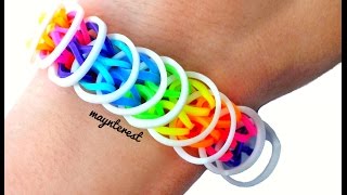 PULSERA de GOMITAS Loose loops con telar Rainbow loom  BRACELET [upl. by Eleazar]