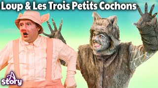 Le Loup amp Les Trois Petits Cochons vont Camper  A Story French [upl. by Beka]