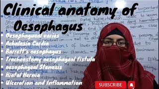 Clinical anatomy of abdominal part of oesophagus  abdomen and pelvis  ayeshamedicaleducation [upl. by Ivah]