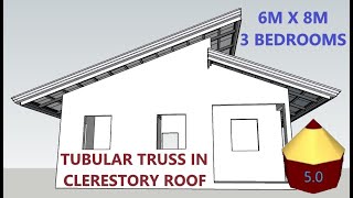 CLERESTORY ROOF in TUBULAR TRUSS [upl. by Bowra]