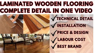 Laminated Wooden Flooring Rate Labour Cost l Installation Processwoodenflooring laminateflooring [upl. by Legge]