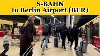 How to get to Berlin Brandenburg Airport by train SBahn [upl. by Tavi417]