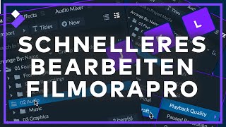 Die 5 Möglichkeiten zur SCHNELLEREN Videobearbeitung  FilmoraPro TippsampTricks [upl. by Farnham667]